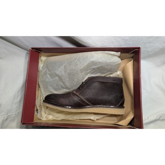 Wolverine Mens Julian Plain Chukka Boot 7M Dark Brown Lace Up Performance Shoes - Picture 8 of 9